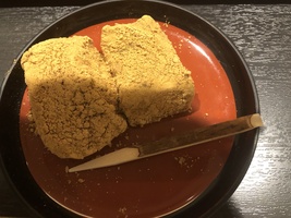 晩ごはんは、京都で。わらび餅