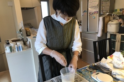【お客様の作品】体験ワークショップのよもぎ石けん